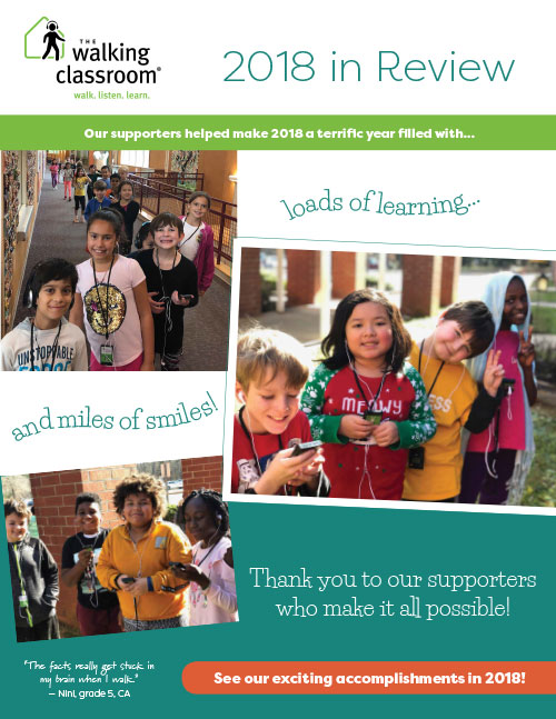The Walking Classroom 2018 Annual Report