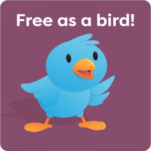 Free as a bird! Idiom icon